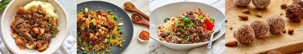 A selection of meals from the SAH Intro Pack