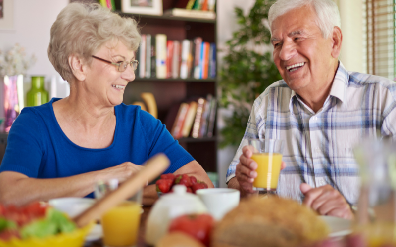 A photo of an elderly couple