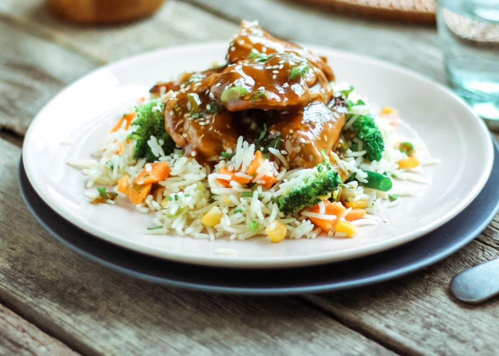Chicken teriyaki with fried rice - 1 serve