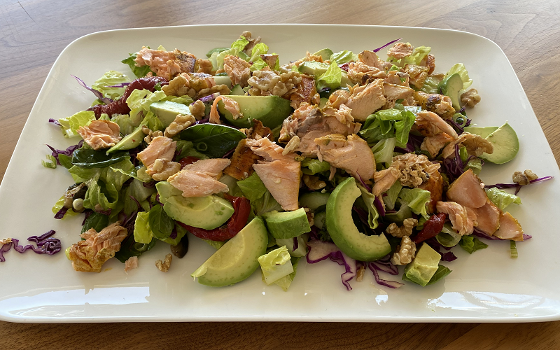 Healthy Salmon Salad in under 10 minutes