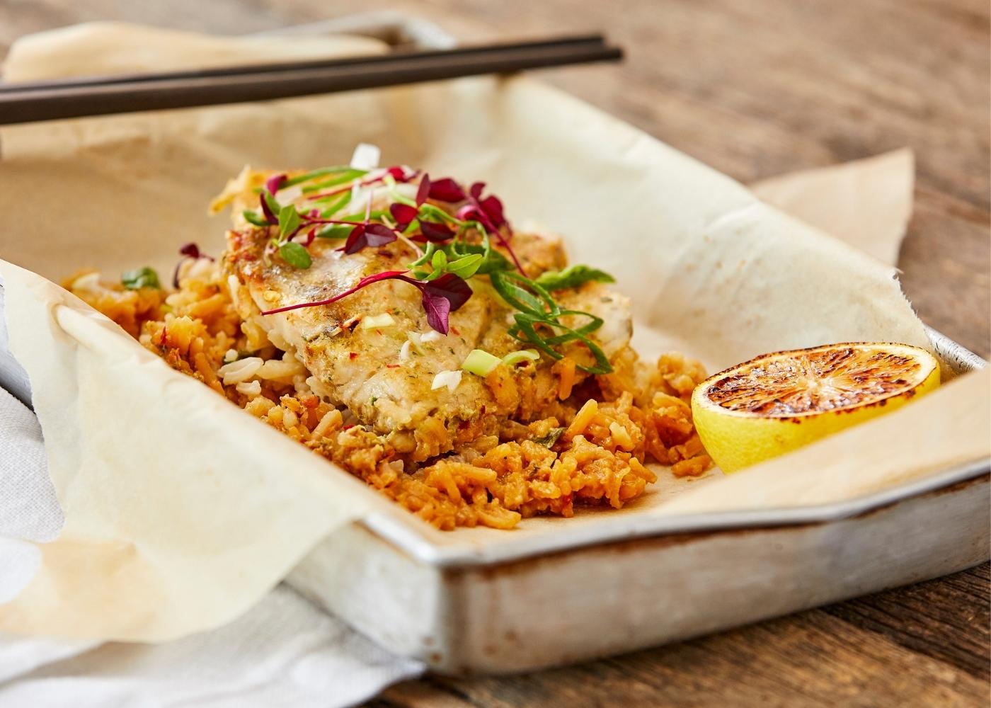 Wild Barramundi w chilli + shallot