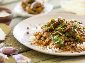 Chicken saag w basmati rice