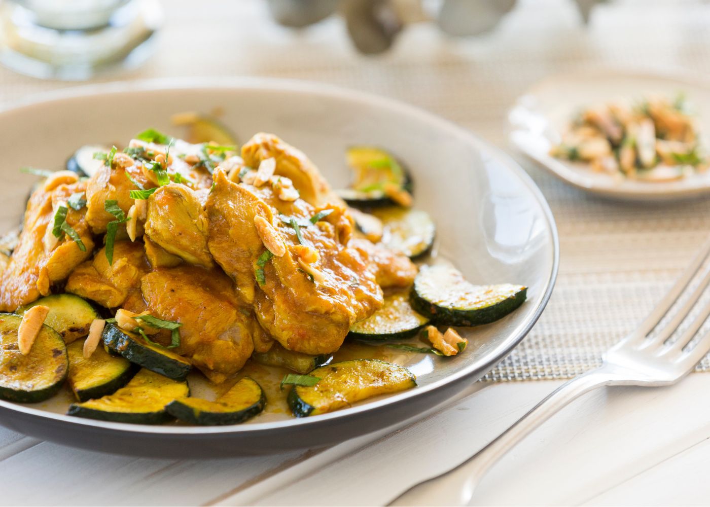 Chicken w preserved lemon + zucchini