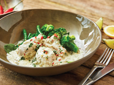 Coriander chicken w broccoli