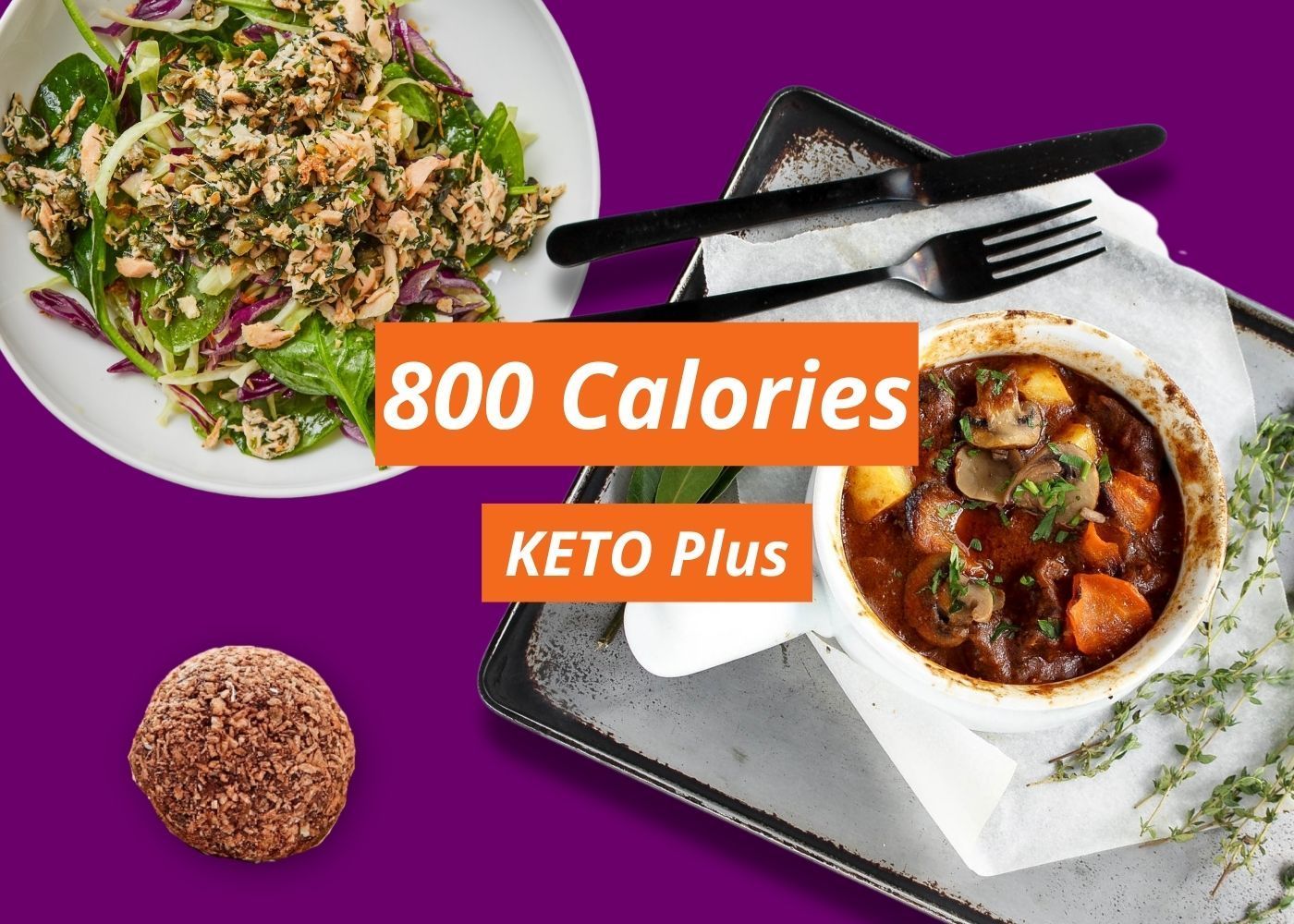800 Calorie Keto - 7 Day - Plan 2 - with Salad Greens