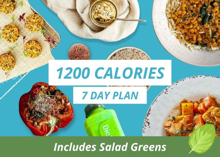 1200 Calorie - 7 Day - Plan 1 - with Salad Greens