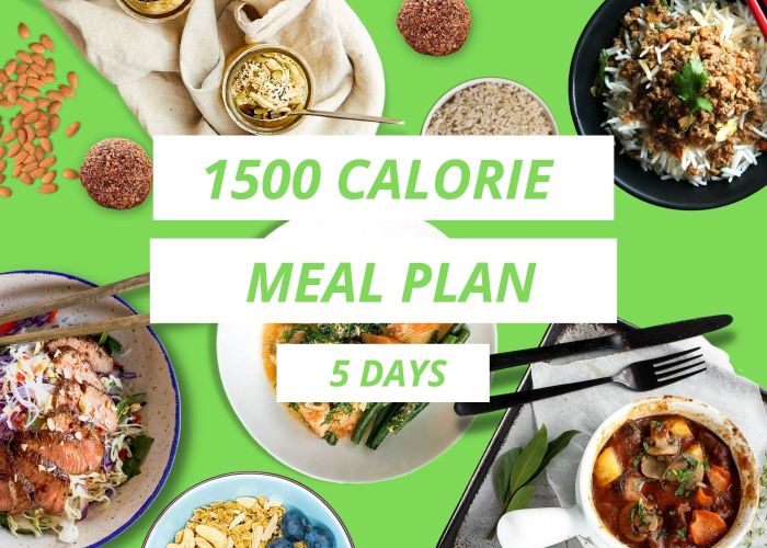 1500 Calorie - 5 Day - Plan 1 - Add Your Own Salad Greens