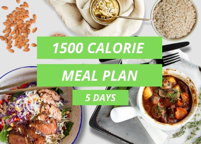 1500 Calorie - 5 Day - Plan 2 - Add Your Own Salad Greens