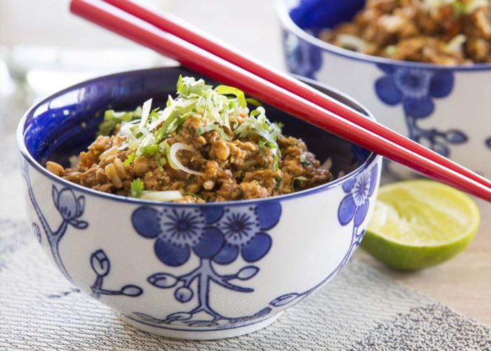 Chicken san choy bau w rice