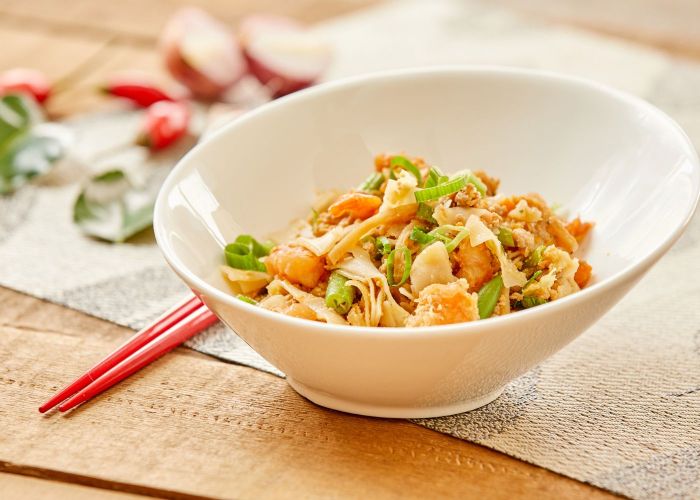 Pork + prawn stir fry