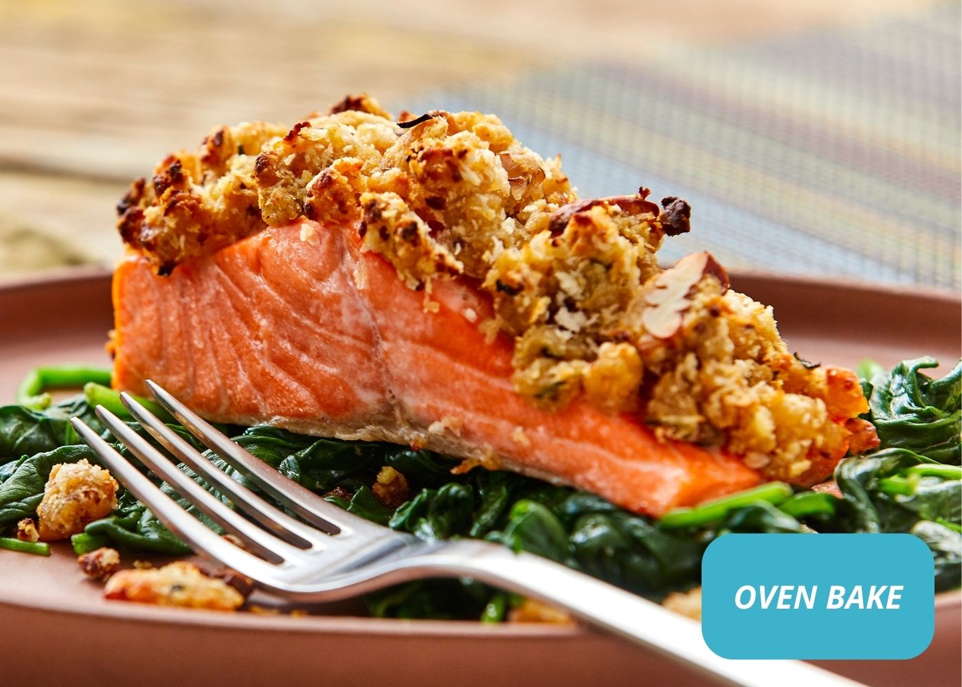 Salmon w honey mustard pecan crust - Fish Only