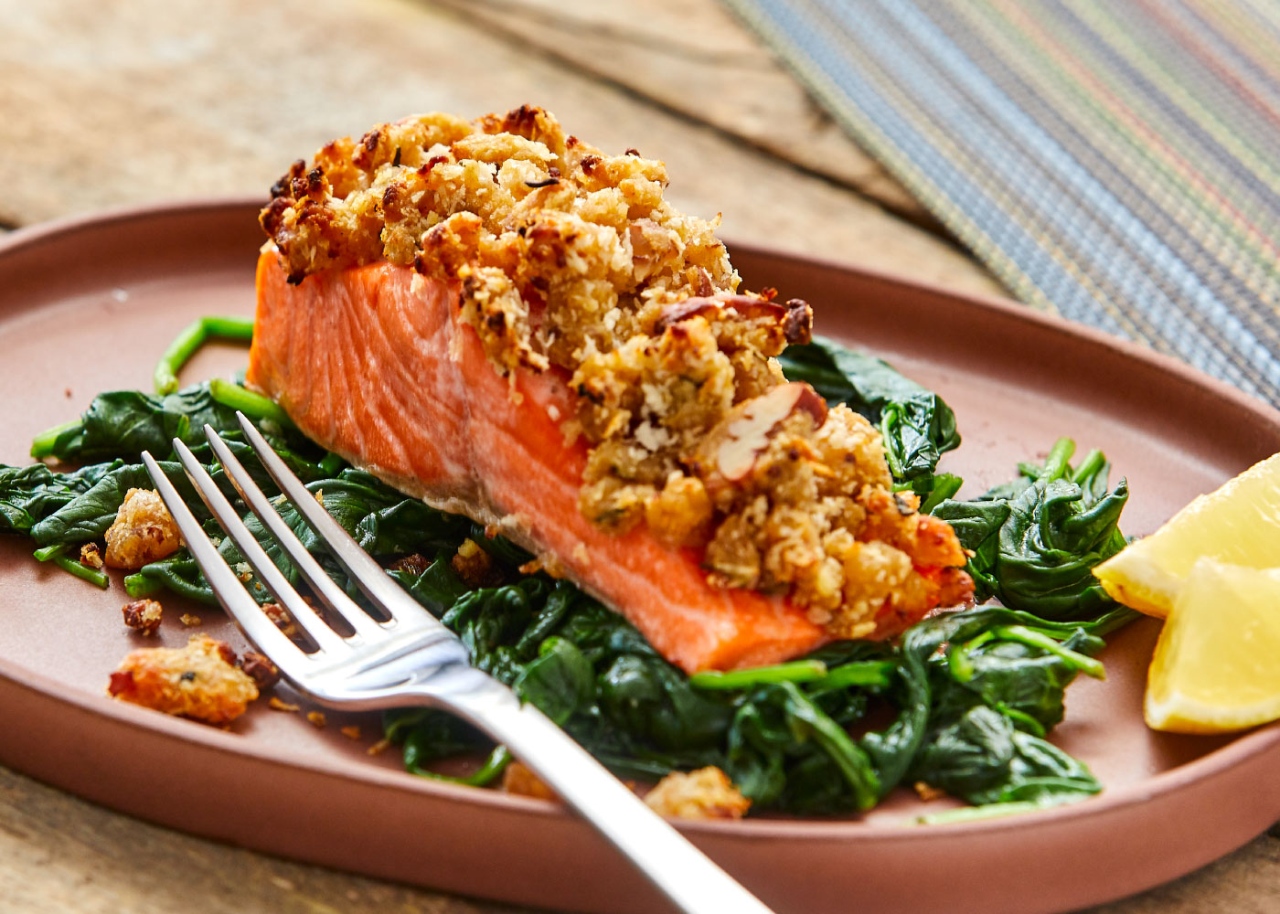 Salmon w honey mustard pecan crust - Fish Only