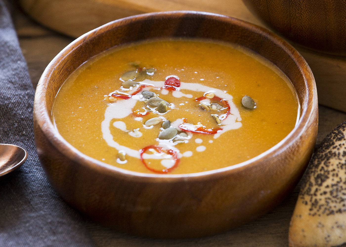 Thai spiced pumpkin soup